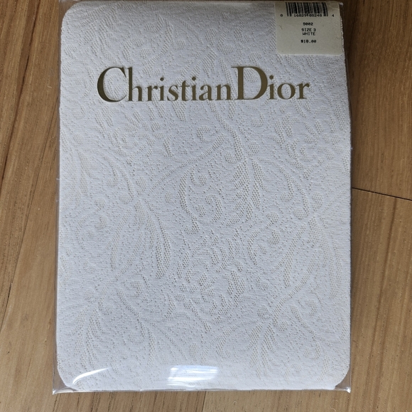 Vintage Christian Dior White Lace Stockings - Picture 1 of 5